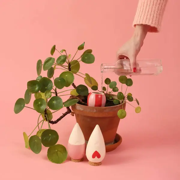 Olla - Pépin - Mini Olla Coeur - Rose - Rayé  (x3) - image